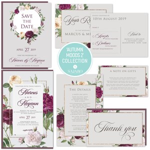Winter Stimmungen 2 - Hochzeitseinladung, Hochzeitseinladungs-Set, Aquarell Blume, Blumenstrauß