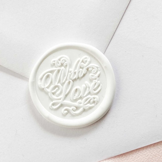 Self Adhesive Wax Seal Stickers With Love Swirl. Pk of 10. Pre Made Wax Seals, custom made Il_570xn