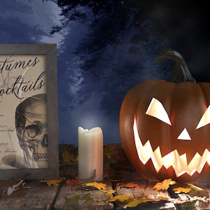 Halloween Party Costumes and Cocktails - Halloween Invitation, Halloweeen theme, Halloween Birthday Party