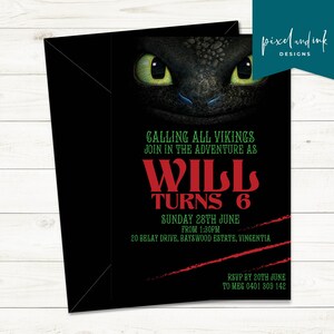 8+ How To Train Your Dragon Birthday Invitation Templates  Dragon birthday  invitations, How train your dragon, How to train your dragon