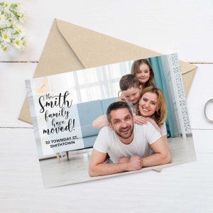 Moving Announcement Cards - Family Photo - Personalised