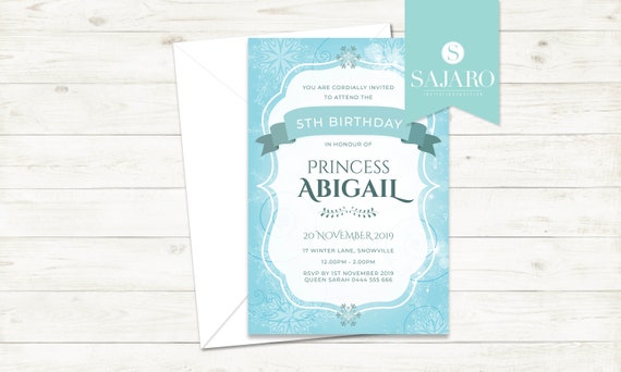 Frozen 'Scroll' - Birthday Invitation Il_570xn