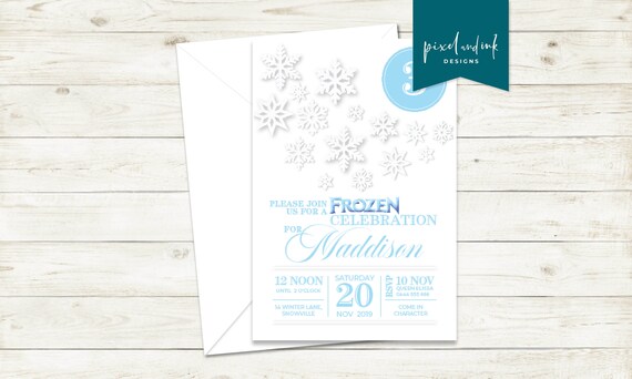Frozen 'Celebration' - Birthday Invitation Il_570xn