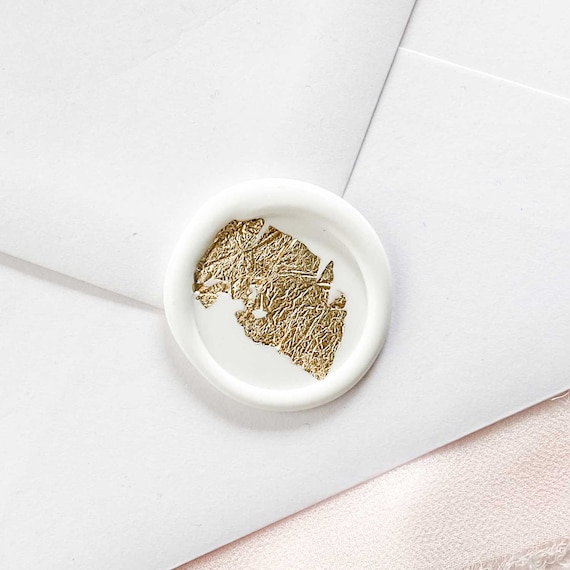 Self Adhesive Wax Seal Stickers with Foil Circle Square Pk of 10. Pre Made Wax Seals, custom made Active Il_570xn