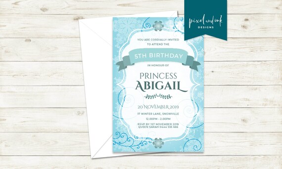 Frozen 'Scroll' - Birthday Invitation Il_570xn