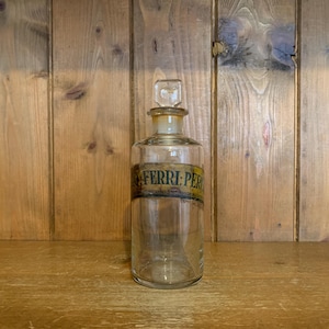 Antique Chemist Pharmacy Apothecary Medicine Glass Bottle
