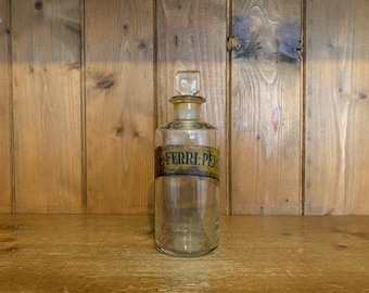 Antique Chemist Pharmacy Apothecary Medicine Glass Bottle