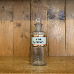 Antique Chemist Pharmacy Apothecary Medicine Glass Bottle