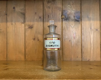 Antique Chemist Pharmacy Apothecary Medicine Glass Bottle