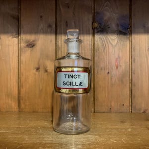 Antique Chemist Pharmacy Apothecary Medicine Glass Bottle