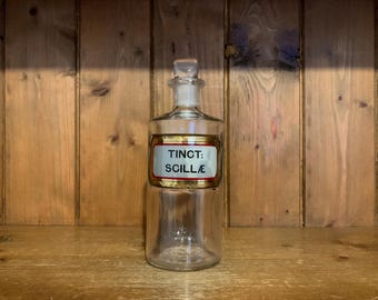 Antique Chemist Pharmacy Apothecary Medicine Glass Bottle