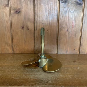 Vintage Brass Novelty Propeller Pen Holder, pen holder, pen stand