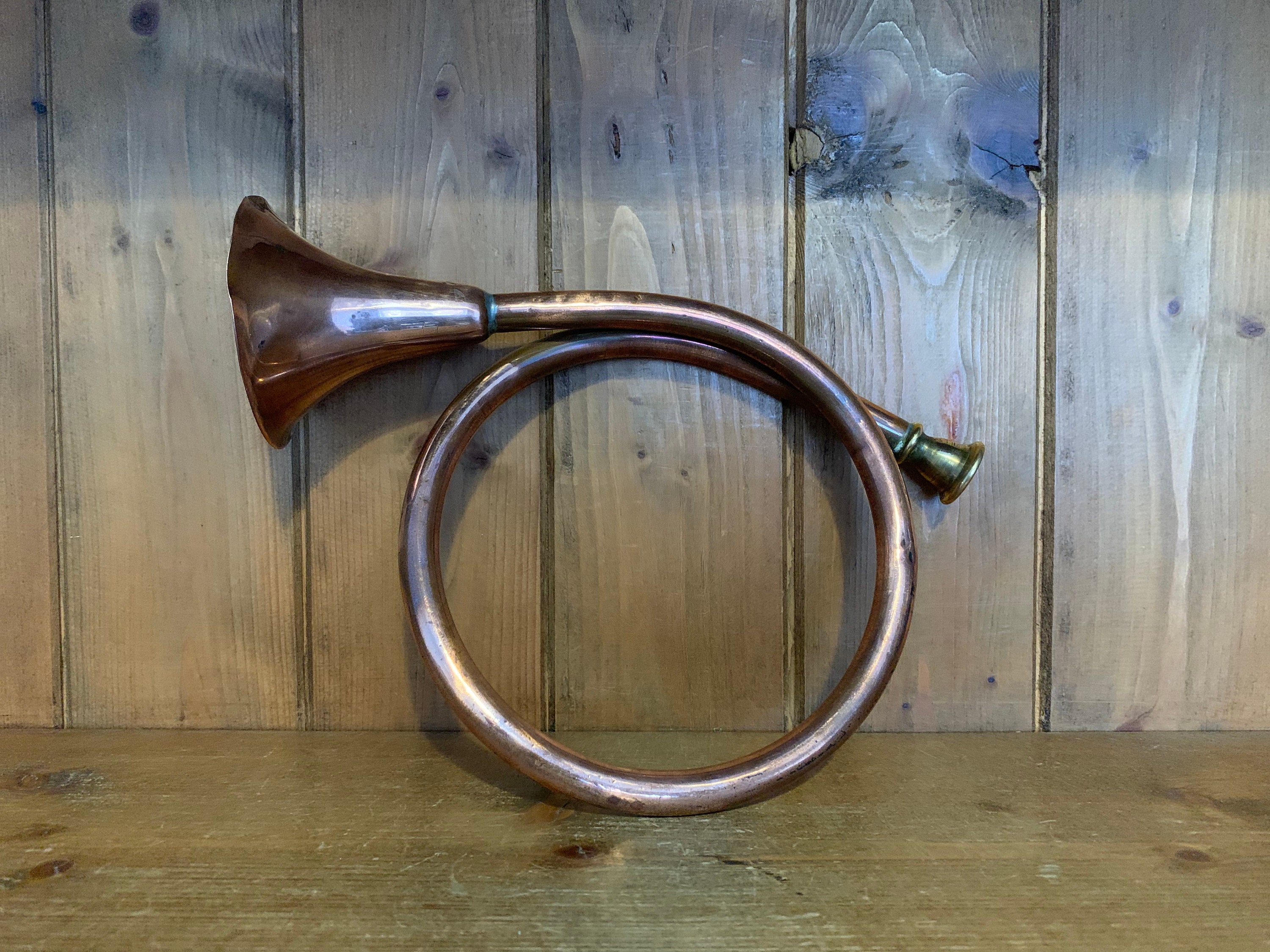 Antique English Copper & Brass Hunting Horn - Etsy