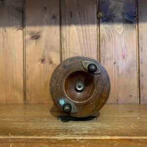Vintage Wooden Fishing Reel, Fishing Reel, Fishing