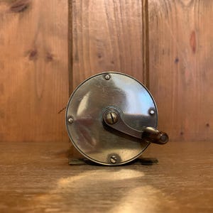 Vintage Brass Fishing Reel, Fishing Reel, fishing