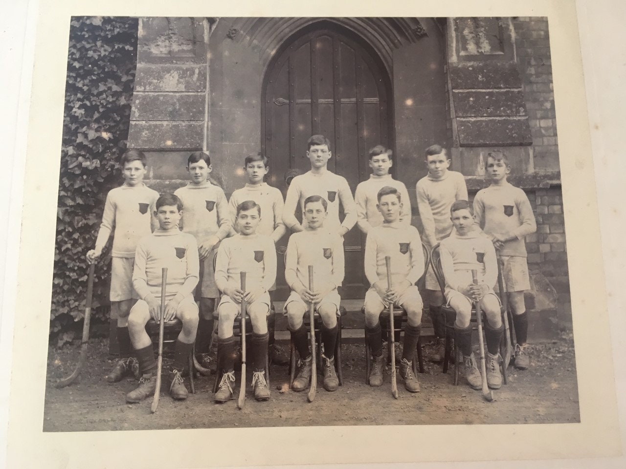 Image of 1920S Large English Vintage School Hockey Photo, Hockey, Vintage, Sporting Goods, Photos