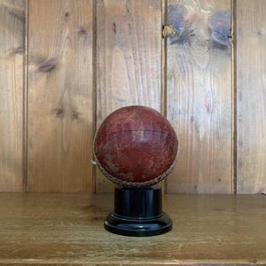 vintage NOT ENGRAVED English cricket ball trophy, cricket ball, cricket trophy, cricket, vintage trophy