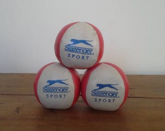 Vintage Set of 3 Slazenger Juggling Balls