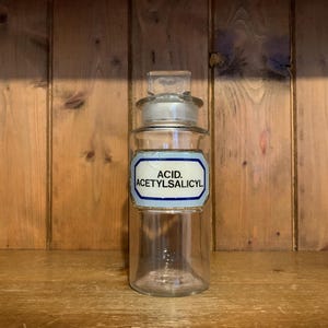 Antique Chemist Pharmacy Apothecary Medicine Glass Bottle