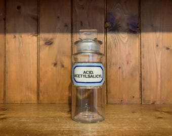 Antique Chemist Pharmacy Apothecary Medicine Glass Bottle