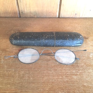 a pair of vintage white metal spectacles, glasses, spectacles, vintage clothing, clothing accessories, film prop