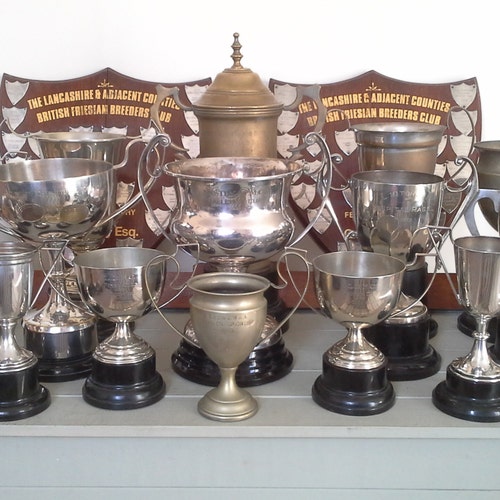 ヴィンテージトロフィー5個（140個）シルバープレートトロフィー