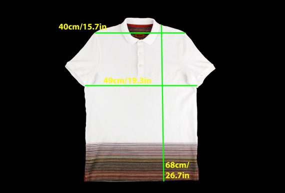 Authentic MISSONI Polo T Shirt Top Tee White Chev… - image 10