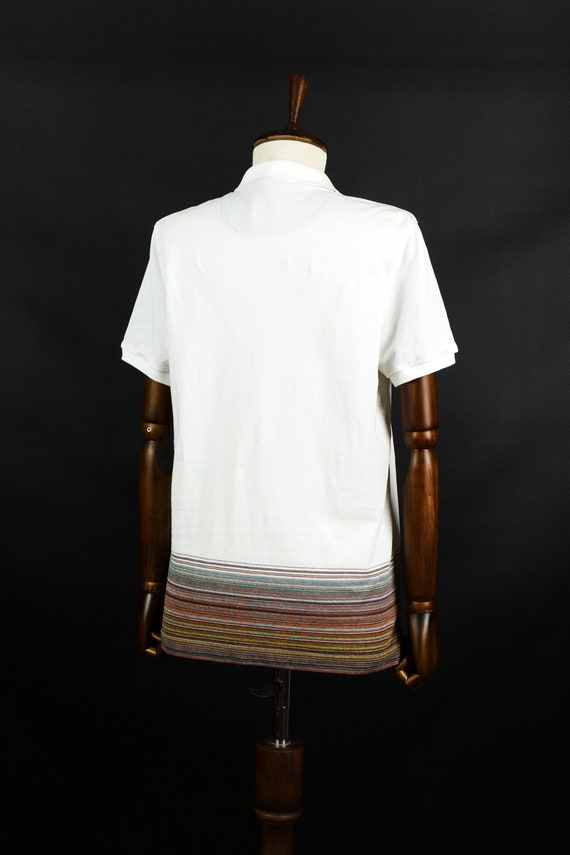 Authentic MISSONI Polo T Shirt Top Tee White Chev… - image 2