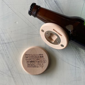 Iowa breweries - magnetic wood bottle opener