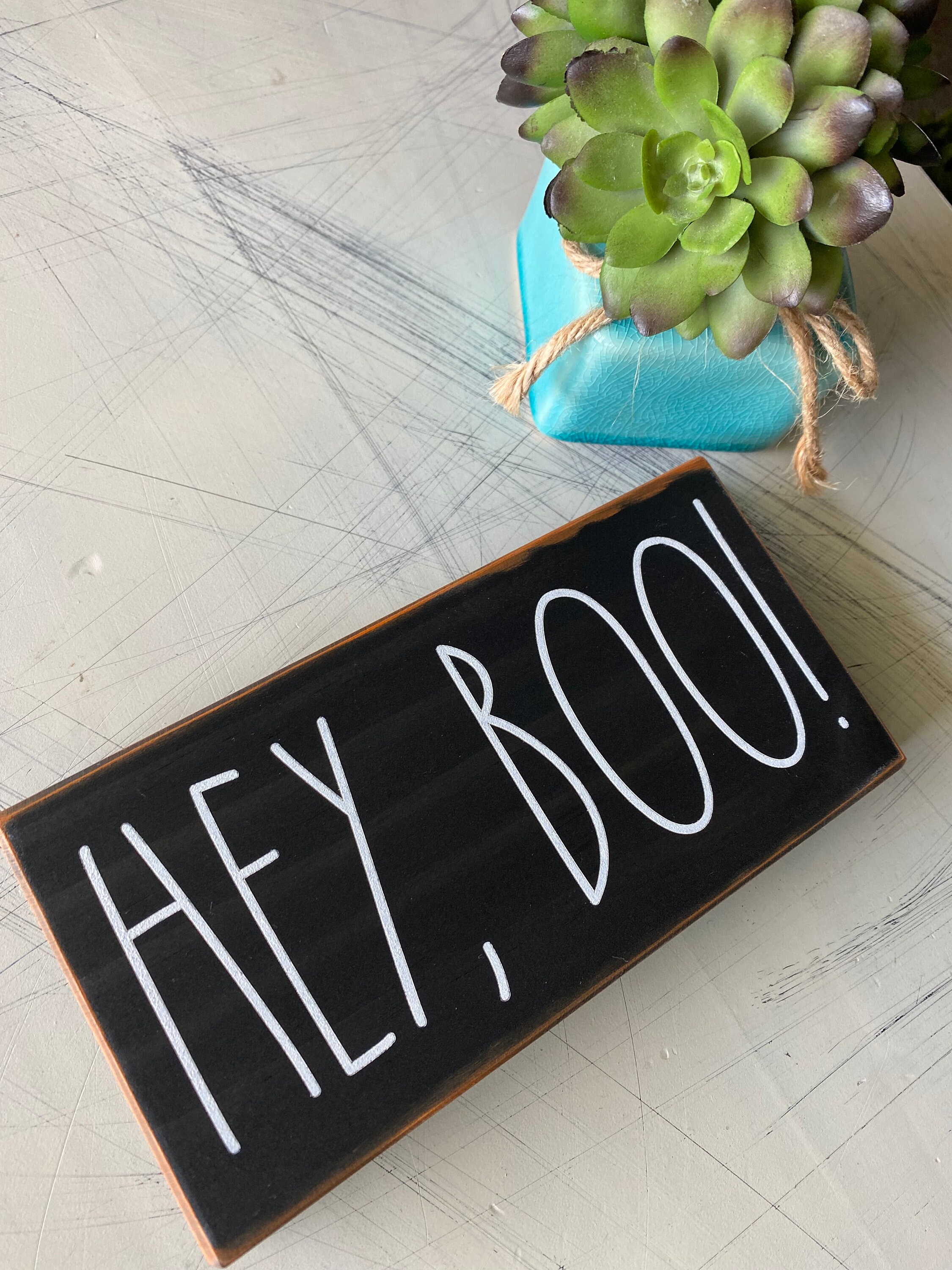 Hey, Boo! - Handmade Mini Wood Sign - Etsy