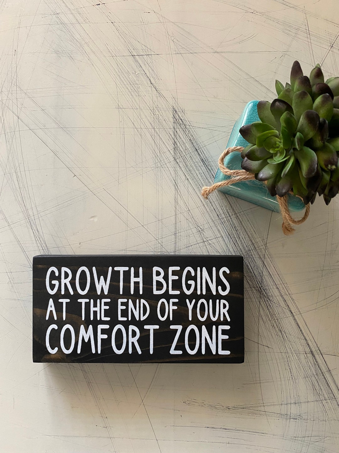 Growth Begins at the End of Your Comfort Zone - Handmade Mini Wood Sign -  Etsy, image size:1080x1440