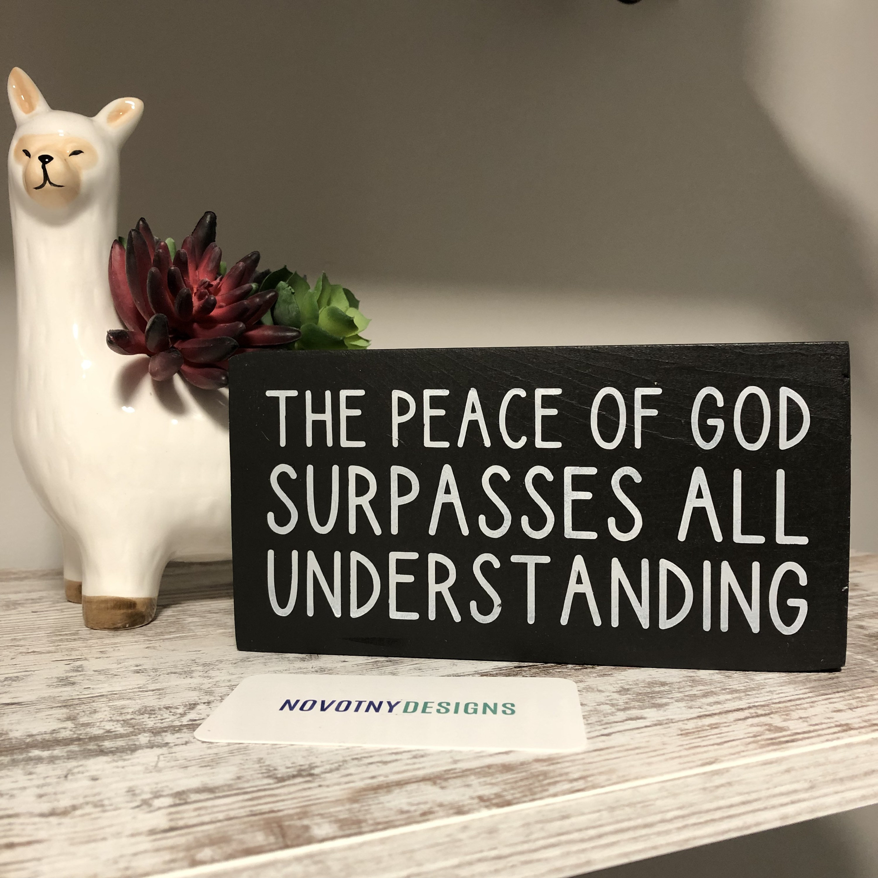 The peace of God surpasses all understanding wood mini sign Etsy