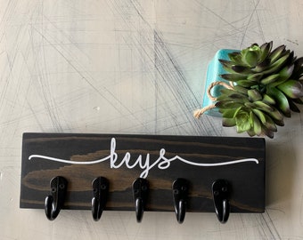 Keys - handmade key hooks organizer wall decor