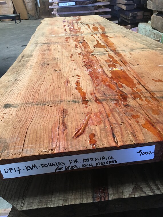 Kiln Dried Douglas Doug Fir Live Edge Wood Slab Bar Top Bench Outdoor Dining Conference Table Reclaimed Floating Shelf Mantel