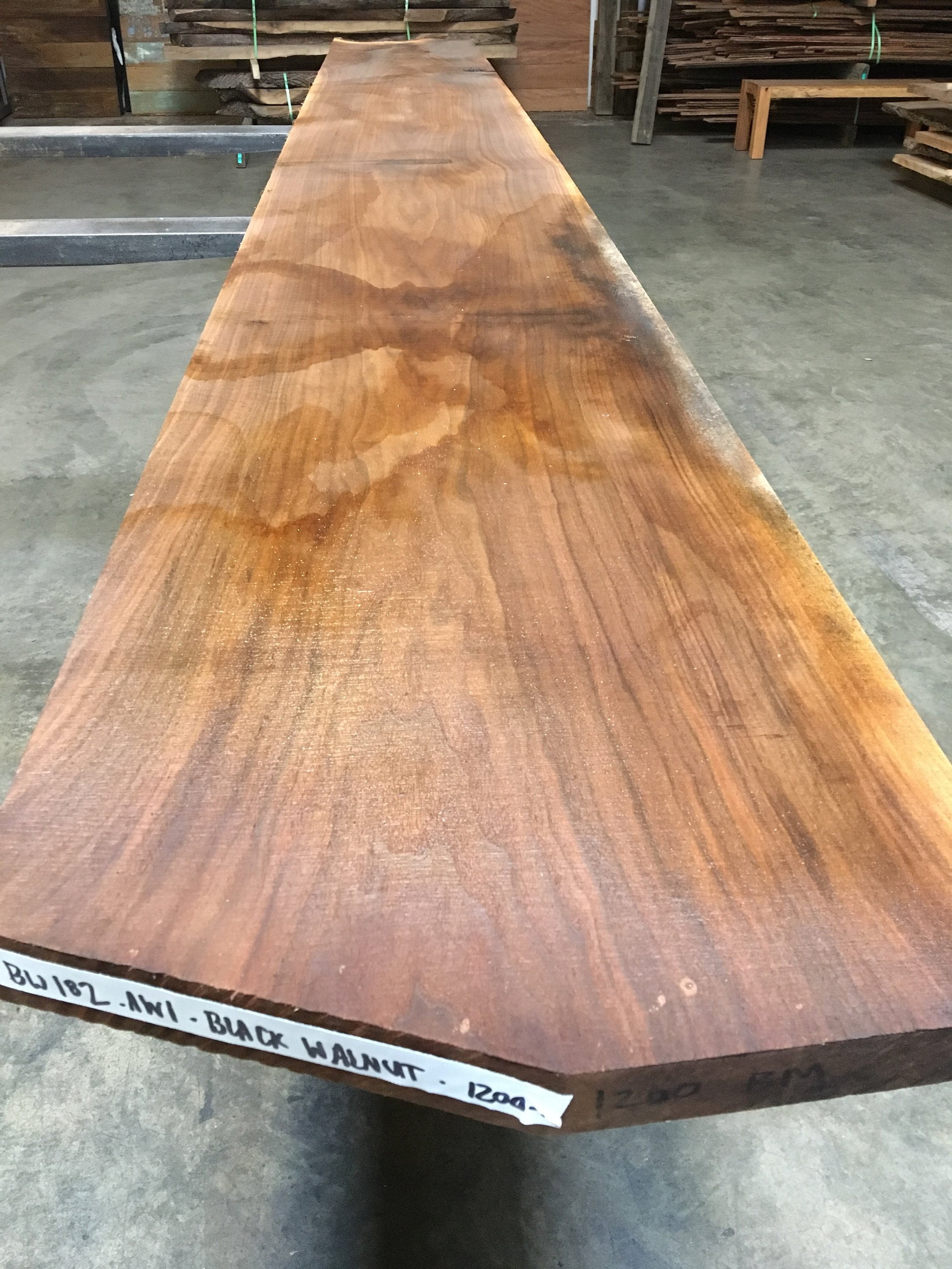 Black Walnut Hardwood Slab Hard Wood Slabs Live Edge Reclaimed Etsy