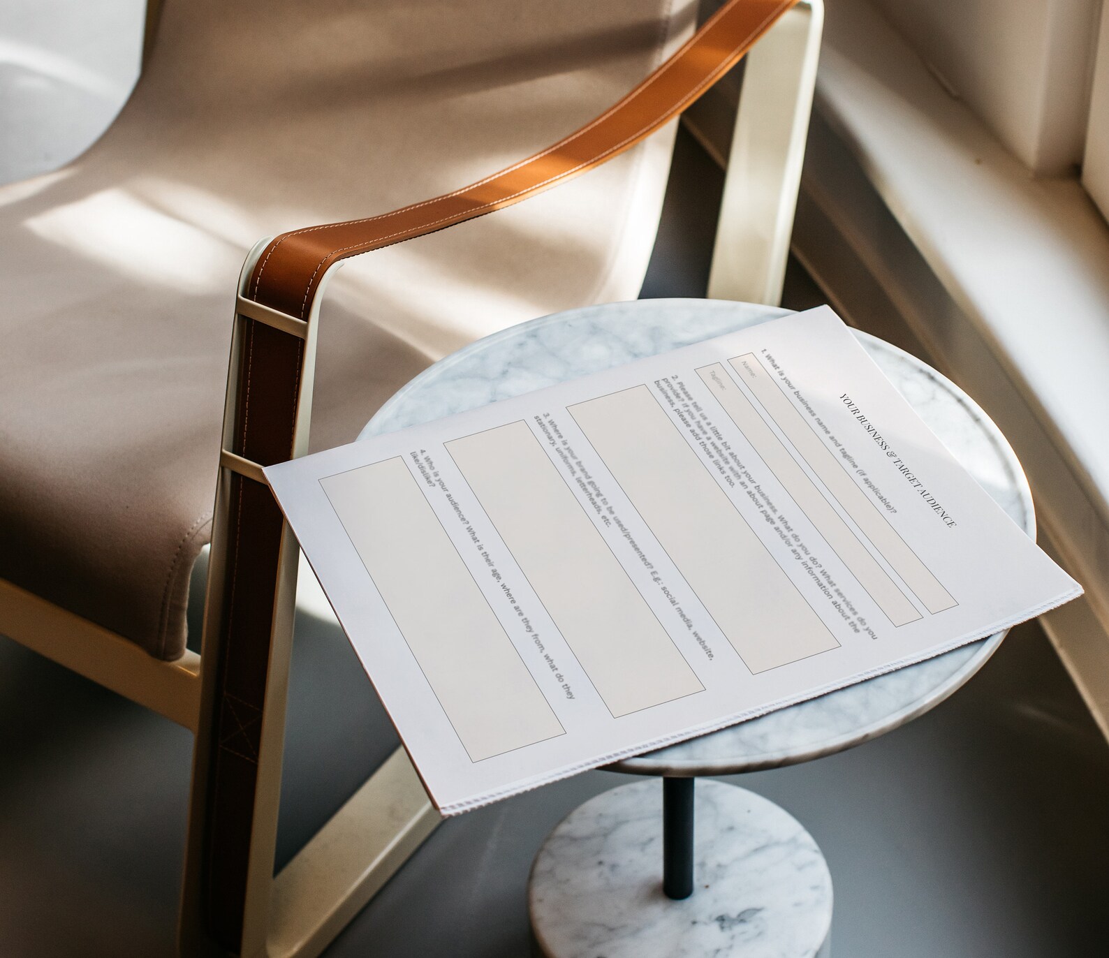 Discovery & Brand Questionnaire, Onboarding Template, Editable Client