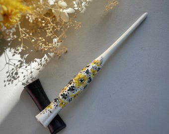 Straight calligraphy pen holder, cute pen holder, custom pen holder wood, calligraphy pen, calligraphy nib holder, Ukrainian style