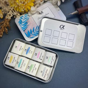 Handmade Shimmer Watercolor Paint Set: Calligraphy Ink, Artist Gift