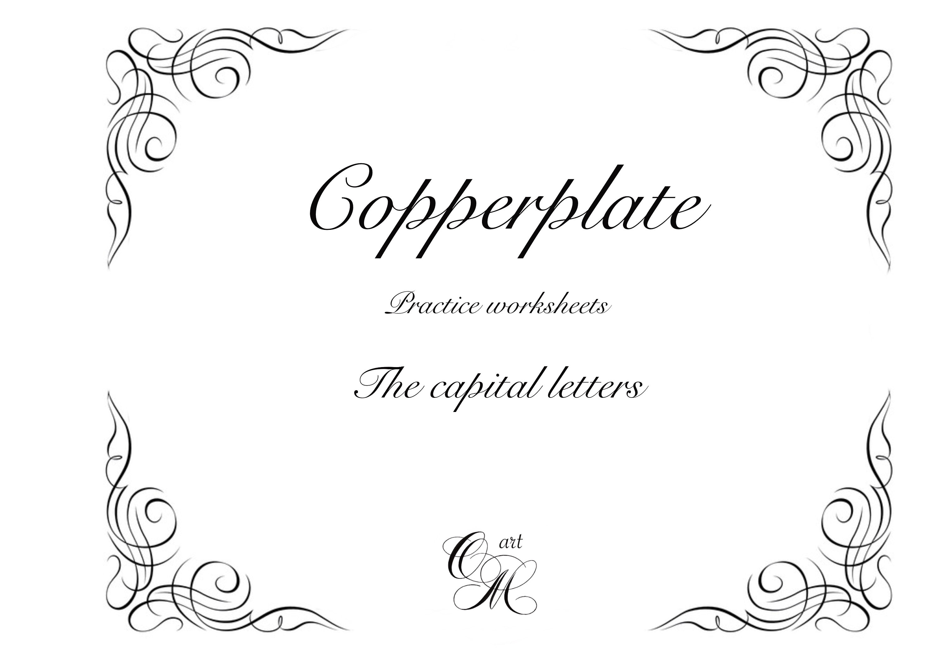 Copperplate Calligraphy Practice Sheets: A-Z Workbook - Etsy
