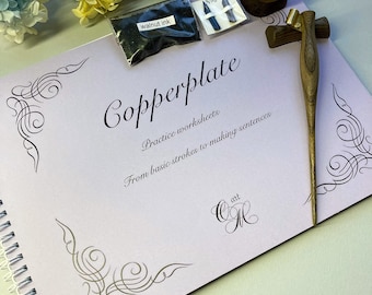 Calligraphy Starter Set: Copperplate Workbook, Nibs, Inkwell