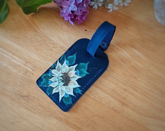 Custom luggage tag, luggage tag, personalized luggage tag, Christmas personalize gift for her, leather gift, mother in law gift, unique gift