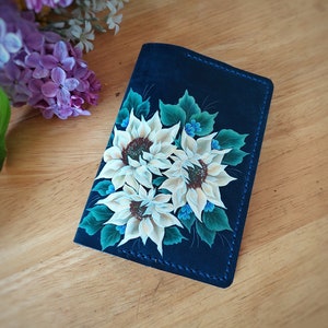 Leren paspoorthoes vrouwen, lederen cadeau voor haar, leren paspoorthouder, moeder cadeau van dochter, tante cadeau, zus cadeau, kerstcadeau