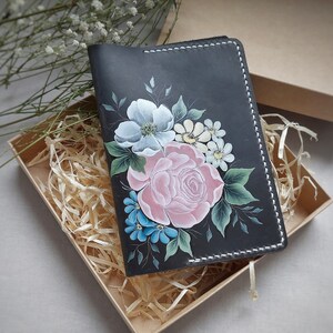 Leren paspoorthoes vrouwen, lederen cadeau voor haar, leren paspoorthouder, moeder cadeau van dochter, tante cadeau, zus cadeau, kerstcadeau