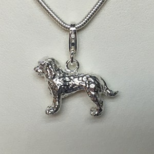 Sterling Silver Cockapoo Dog Charm Pendant