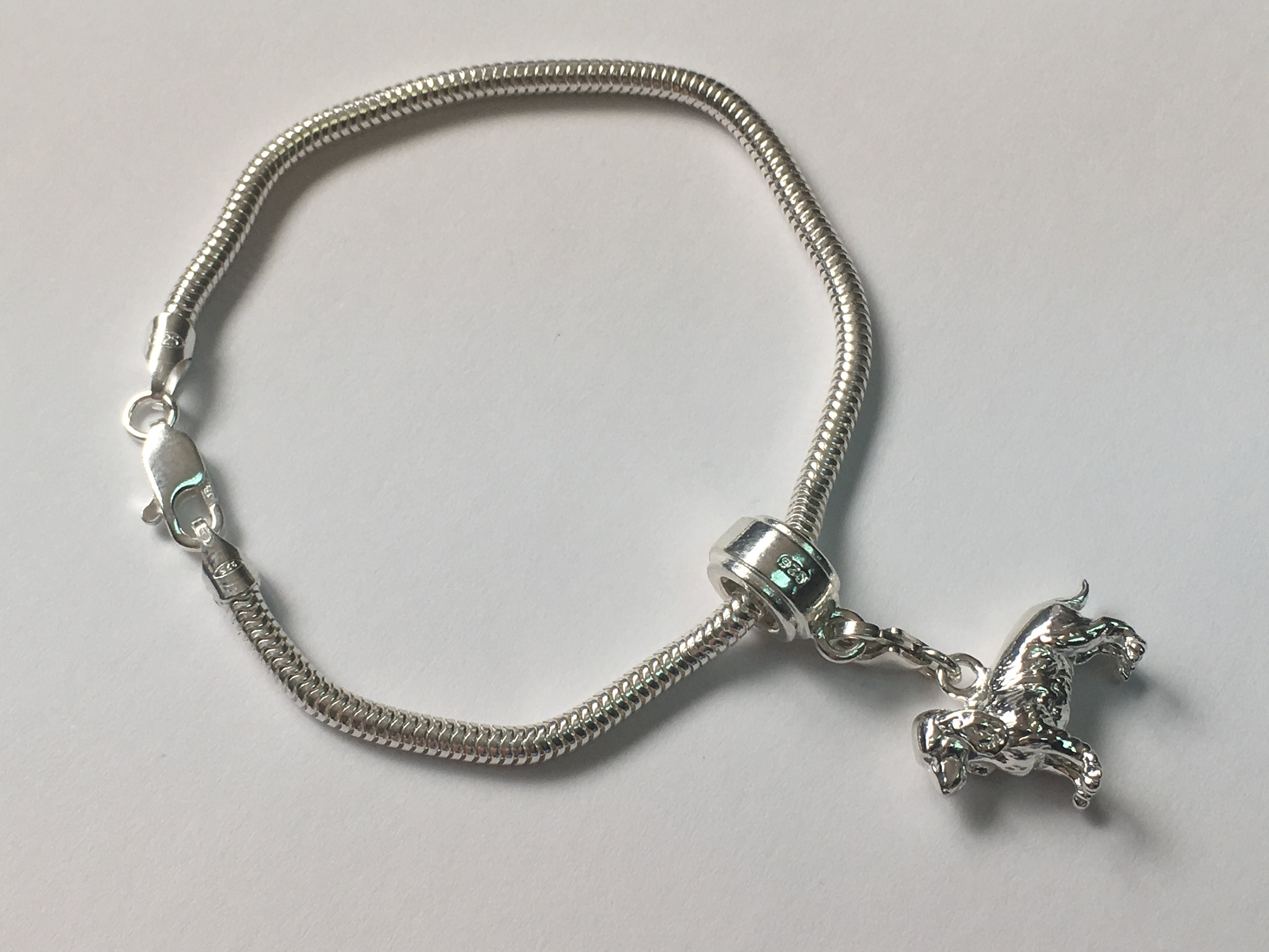 Silver Carrier Beads for Attatching Charms to Snake Chains Etsy Singapore