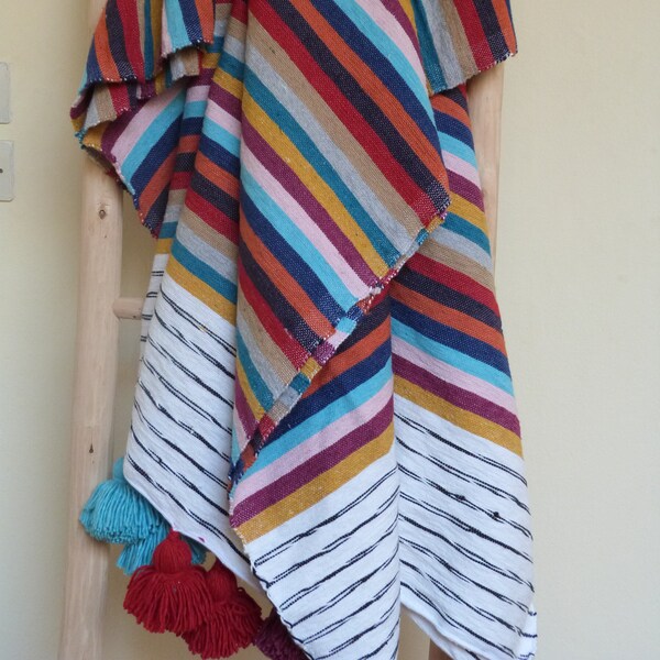 Pom Pom Blanket Etsy