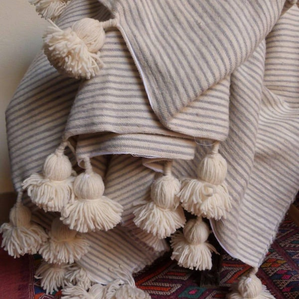Morocco Wool Blanket Etsy