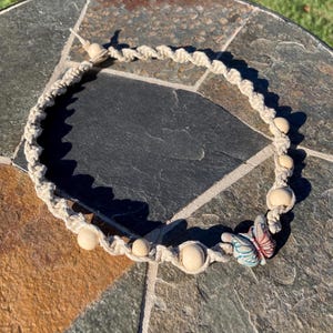 Hemp necklace, beaded hemp necklace, hemp jewelry, hippie necklace, boho bracelet, handmade jewelry, summer jewelry, festival jewelry