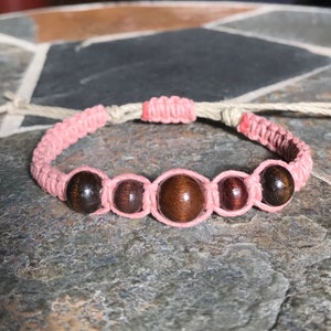 Hemp bracelet, beaded hemp bracelet, adjustable hemp bracelet, hippie bracelet, boho bracelet, hemp jewelry