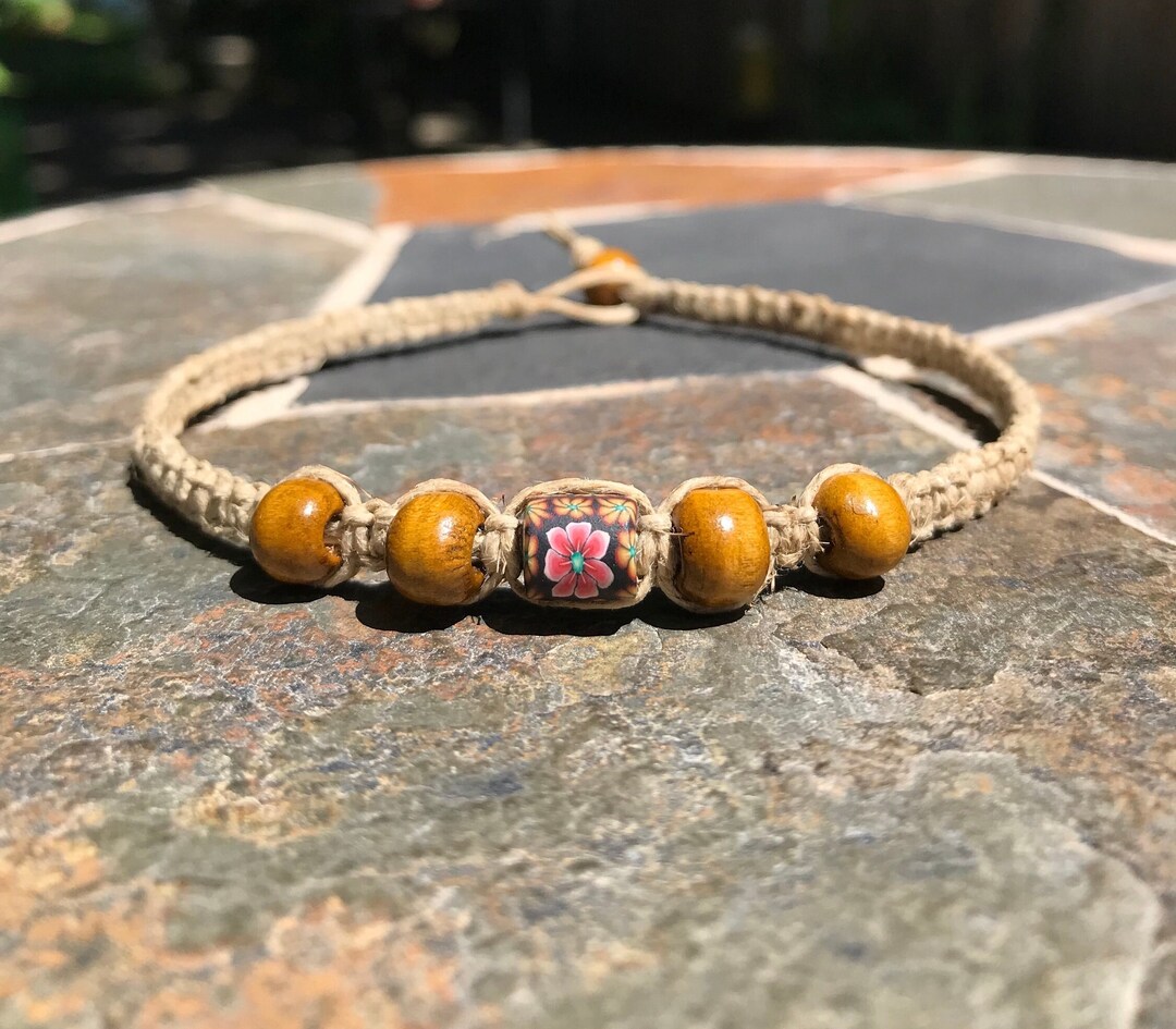 Hemp Anklet Anklet Hemp Jewelry Hippie Anklet Boho Anklet Etsy